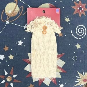 NWT Mossimo Knee High Knit Cotton Boot Cuff in Oatmeal Women’s One Size